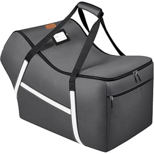 Infant Car Seat Travel Bag for Airplane Compatible with All Nuna Pipa Car Seat and Base,Chicco KeyFit 30 and Base, Padded Car Seat Bags for Air Travel,Car Seat Gate Check Bag with Side Pocket, Gray