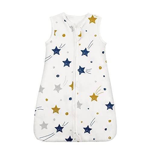HOUSABY Baby Wearable Blanket,Summer Cotton Sleep Sacks 1 Pack Unisex Toddler Sleeping Bag Sack, 0.5 TOG with 2-Way Zipper