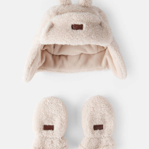 Naturel Bébé - Ensemble tuque et mitaines pour bébé KOMBI Mont Blanc | Carter’s Oshkosh Canada