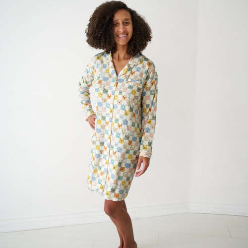 Check Mates Women's Sleep Shirt - Little Sleepies