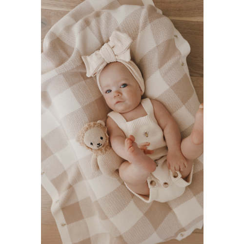 Busy Bee Gingham Baby Blanket