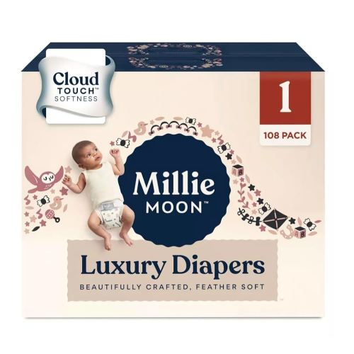 Millie Moon Luxury Disposable Diapers ~ (Size 1~108ct)