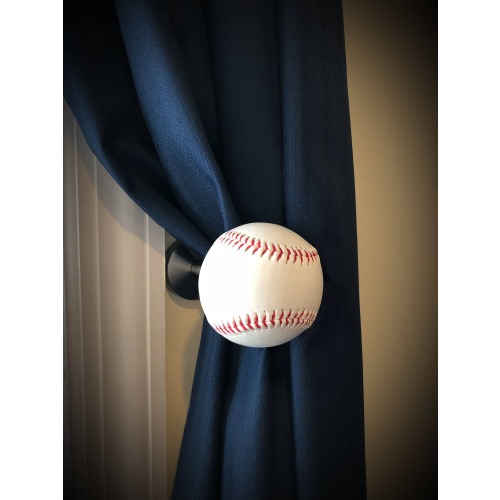 BASEBALL Curtain Tiebacks/Holdbacks