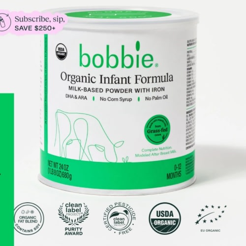 Bobbie Organic Infant Formula - 24 oz