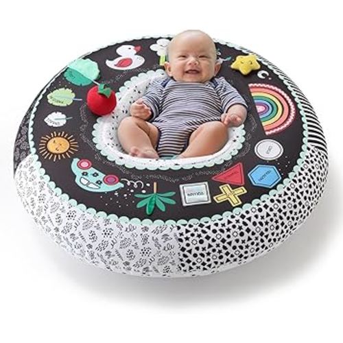 The Peanutshell Baby Boy or Girl Play Ring - Inflatable Seat, Sitting Support Chair, Unisex Activity Seats for Sitting Up, Play Ring for Babies 0-6 Months - Montessori