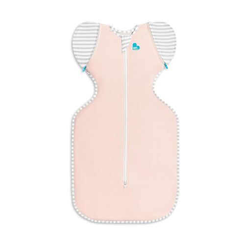 Love to Dream Swaddle Up Transition Bag - Arms Up Position - Light and Ultra Breathable Cotton - Twin Zip - Zip Off Wings - Spring, Summer - Sleep Bag - 0.2TOG - Light Pink, Medium (6-8.5kg)