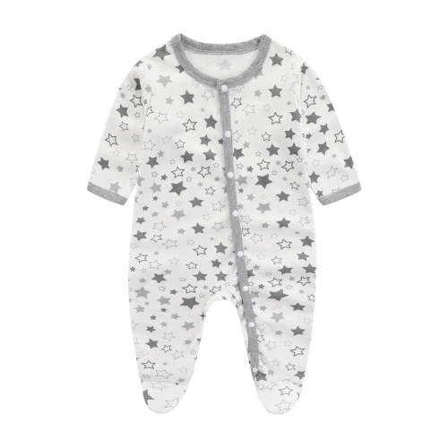 Ovbmpzd Gray Preemie Bodysuit Boy Cotton Star Print Cozy One-Piece Pajamas New Born Onsies New Born Girl 0 Months