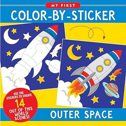My First Color-By-Sticker Book - Outer Space (My First Color-by-sticker Books)