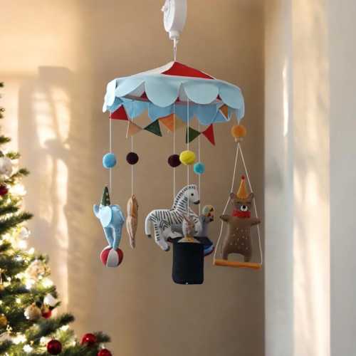 Handmade Circus Themed Baby Mobile