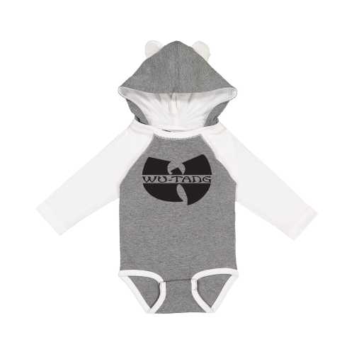 Wu Tang bodysuit Long-sleeve , Hooded bodysuit, Wu Tang, Bodysuit with Hood, Wu Tang Hoodie, Bodysuit, WuTang, Baby Shower, WuTang Baby