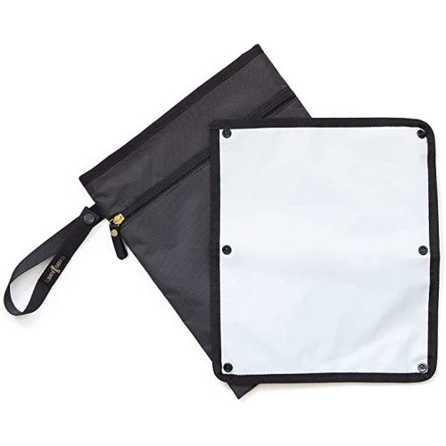 Wet Bag for Breast Pump Parts, Waterproof Pump Parts Bag - Idaho Jones, Robin | Save Time on Washing Pump Parts | Discreet Pumping Wet Dry Bag for Travel | Chic Wet Dry Breast Pump Bag, Black