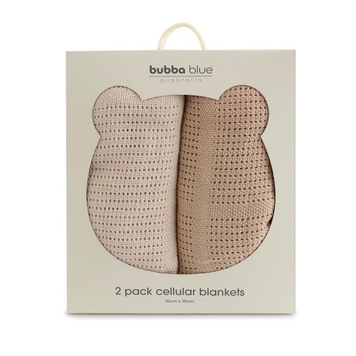 Bubba Blue Nordic Blanket 2 Pack Sand/Nutmeg