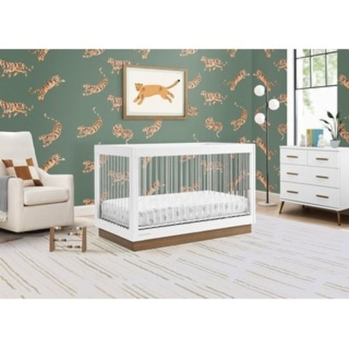 James Acrylic 4-in-1 Convertible Crib - Greenguard Gold Certified