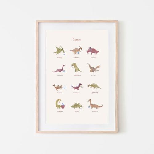 Mushie Poster, Dinosaurs – Wild Ivy