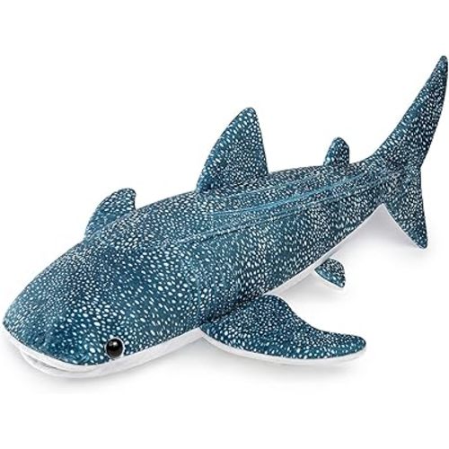 Great Whale Shark Plush - Lifelike 20.5" Blue Texture Whale Shark Stuffed Animal Toys, Soft Ocean Sharks Plush Toy Gift Collection for Kids