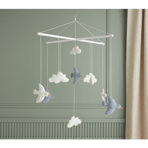 Linen Birds Mobile