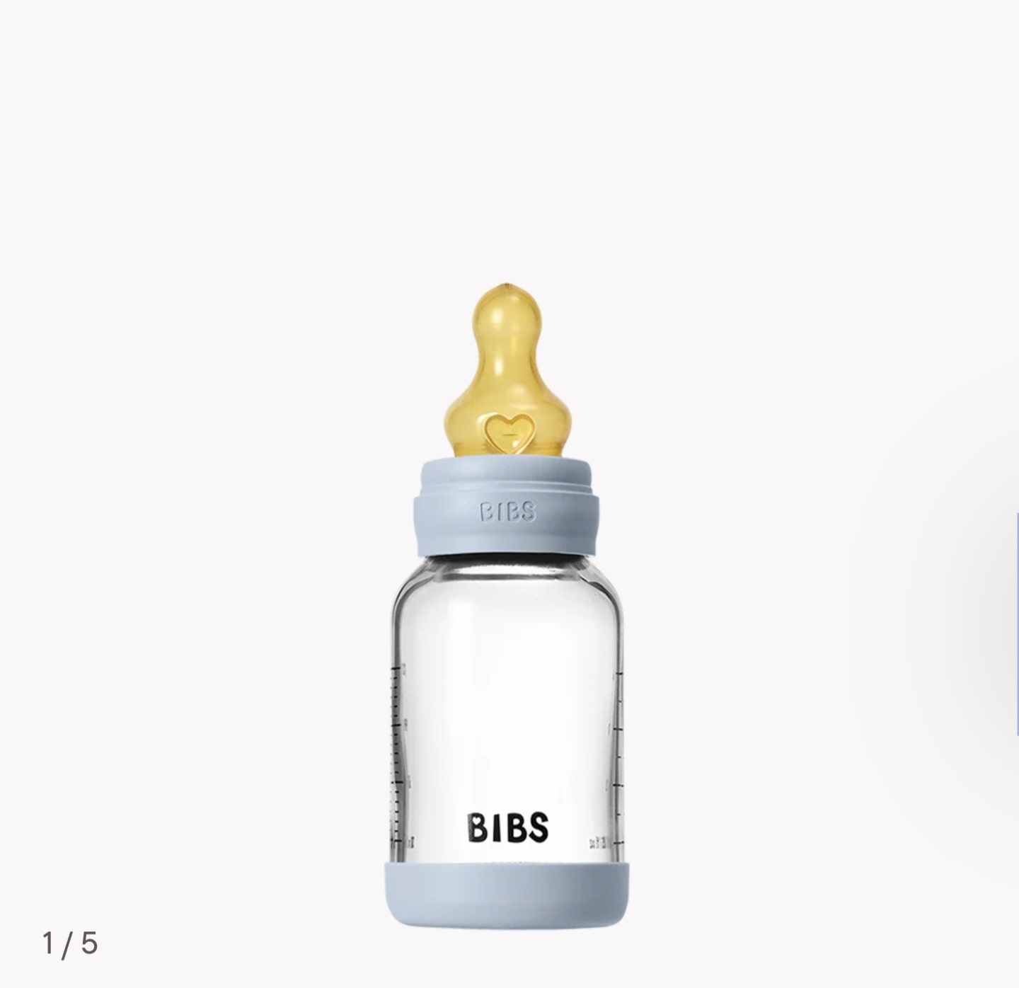 BIBS Baby Glass Bottle Set 4oz Latex - Baby Blue | Anti-Colic – Bibsworld store US