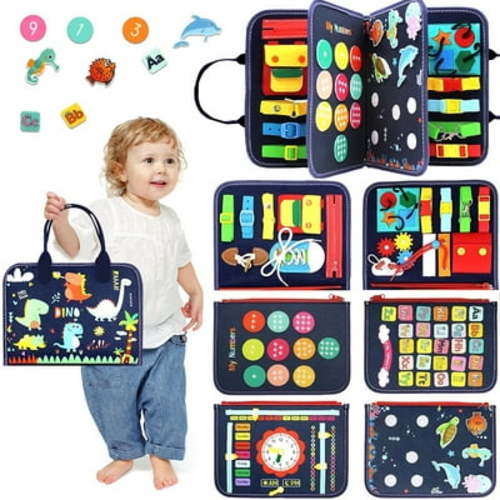 Learning Toys for 1 2 3 4 Years Old, Montessori Busy Board Toy for Toddlers 1-3, Learning Toddler Toys Age 1 2 3