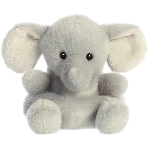 Aurora® Adorable Palm Pals™ Stomps Elephant™ Stuffed Animal - Pocket-Sized Play - Collectable Fun - Gray 5 Inches