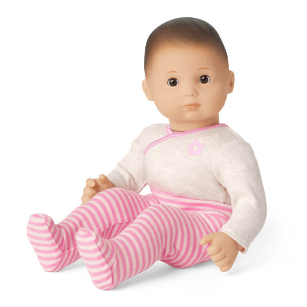 Bitty Baby® Doll #2 with brown hair in Pastel Pink