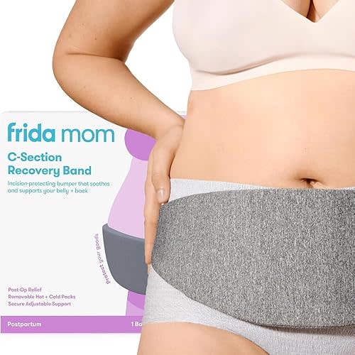 Frida Mom C-Section Belly Binder for Post-Op, C-Section Recovery Must Have Band, Incision Protector, Targeted Hot & Cold Therapy for Swelling