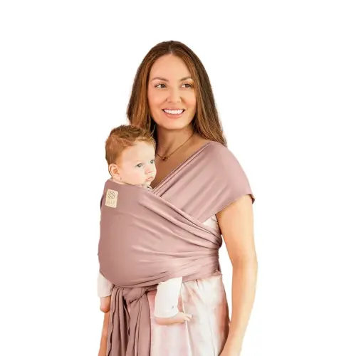 LÍLLÉbaby Dragonfly Wrap Ergonomic Baby Wrap Carrier for Infants, Comfortable & Supportive, Soft & Breathable, Adjustable Carrier for Babies 8-30 lbs (Vintage Rose)