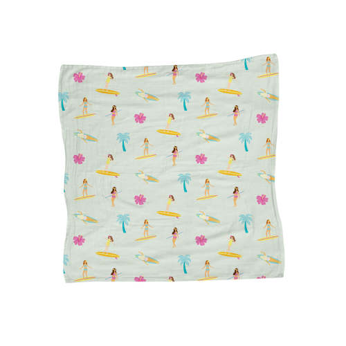47in Surf Sisters Muslin Blanket