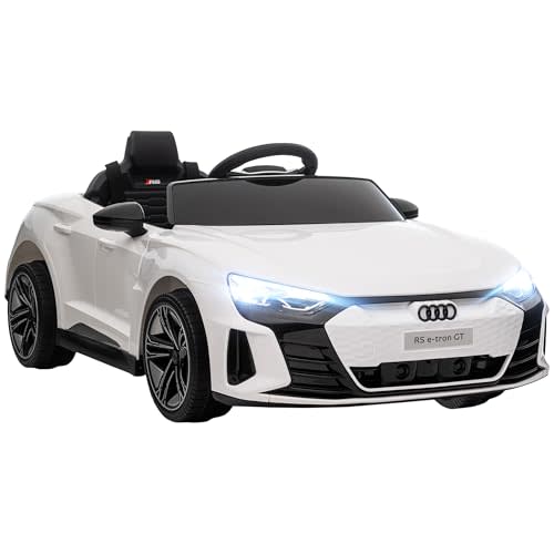 Aosom Licensed Audi RS e-tron GT 12V Ride On Car Truck for Kids, Electric Car Ride On Vehicle w/Parent Remote Control, Music, Lights, for Toddlers, White