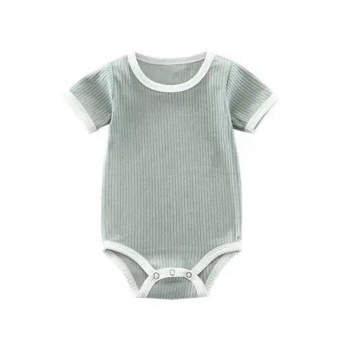 Baby Newborn Ribbed Bodysuit - Green