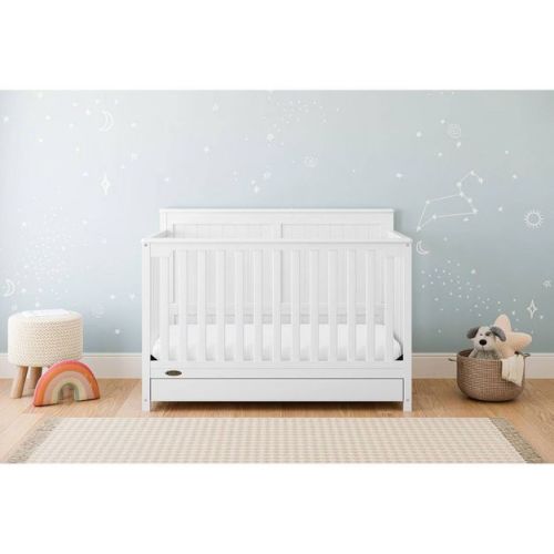 Graco Hadley 5-in-1 Convertible Crib with Drawer - White