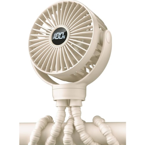 KIDEE Portable Stroller Fan, Mini Baby Fan Battery Operated, LED Display with 3 Speeds, Small Clip on Fan Desk Fans USB Rechargeable, Personal Handheld fan Fan for Travel Outdoor, Children Gifts