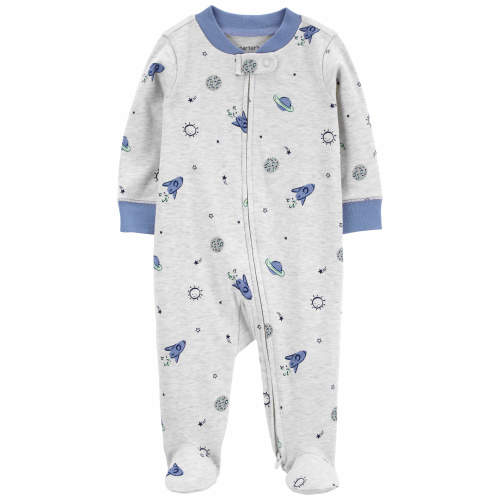 Baby Planet 2-Way Zip Cotton Blend Sleep & Play - Style,Grey
