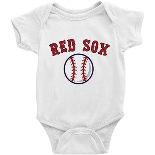 GKrepps Red Sox Baseball Baby Boy Girl Clothes Newborn Organic Bodysuit Romper
