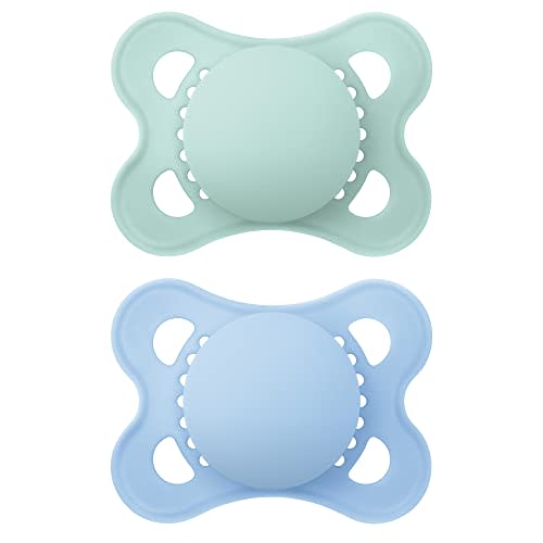 MAM Original Matte Baby Pacifier, Nipple Shape Helps Promote Healthy Oral Development, Sterilizer Case, Boy and Girl , 0-6 Months (2 Count)