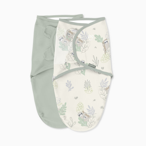 Ingenuity SwaddleMe Original Swaddle (2-Pack) - Peekaboo Sloth, 0-3 M