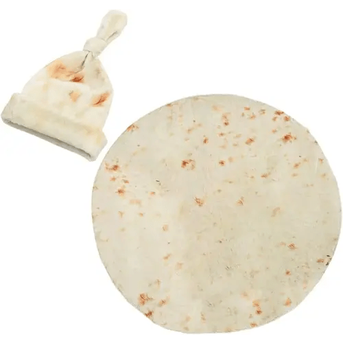 Baby Burrito Swaddle Blanket, Tortilla Blanket with Hat, Newborn Set, Unisex Super Soft Baby/Kids Gifts (36Inch – 3ft)