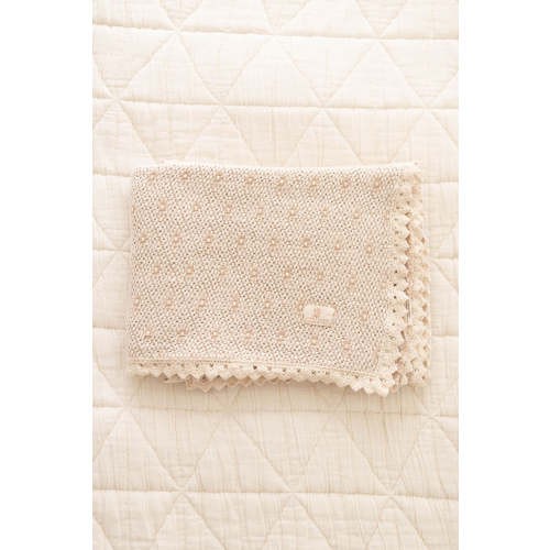 crochet blanket - sand