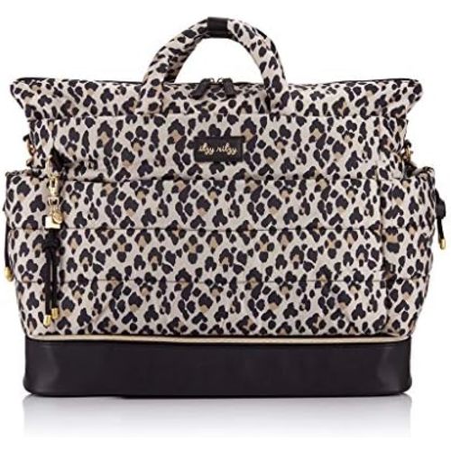 Itzy Ritzy Dream Weekender Travel Bag - Lightweight Overnight Bag with Base Compartment, 12 Pockets & Luggage Attachment