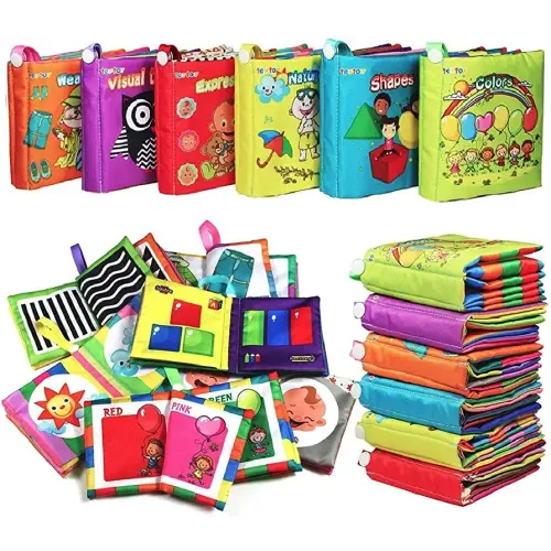 Teytoy My First Soft Book, 6 pcs Nontoxic Fabric
