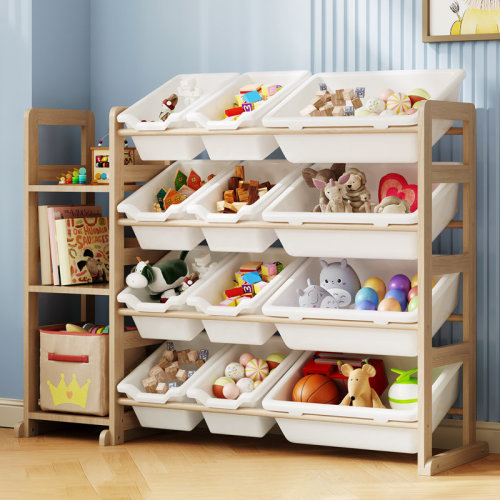 Isabelle & Max™ Toy Storage Organizer - Toy Organizers And Storage With Bookshelf, Toy Storage Shelf With 3 Shelves And 12 Storage Bins, Kids Bookshelf And Toy Storage For Kids Room, Playroom, Nursery & Reviews | Wayfair