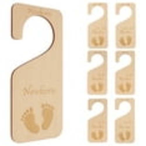Austok 7Pcs Baby Closet Dividers Nursery Closet Size Dividers Wooden Double-Sided Baby Clothing Dividers from Newborn to 24 Month Baby Clothes Organizer Dividers for New Born Baby Shower Infant