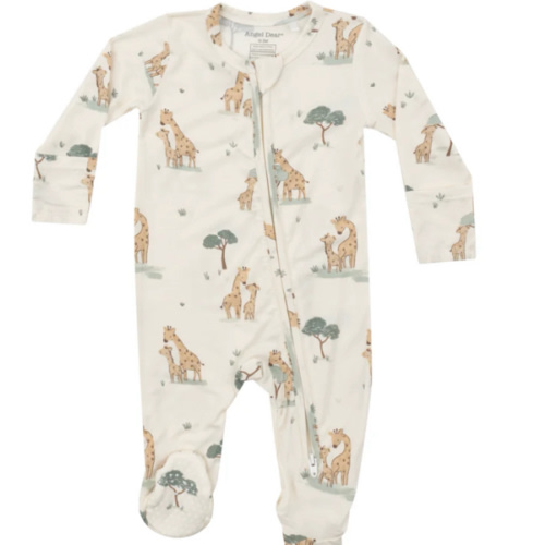 Zipper Footie, Giraffe Families | newborn | Magpies Paducah
