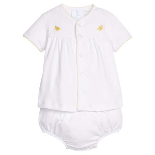 Pinpoint Layette Knit Set - Bee 3 mos.