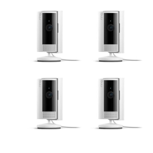Ring Indoor Cam (2nd Gen) | latest generation, 2023 release | 1080p HD Video & Color Night Vision, Two-Way Talk, and Manual Audio & Video Privacy Cover | 4-pack, White