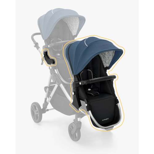 2nd Seat Kit 2.0 | Sea, Windowpane, Silver with Black Leather