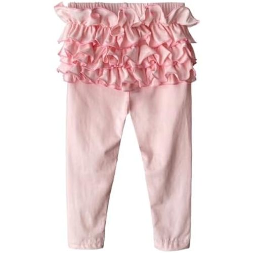 HOOLCHEAN Baby Toddler and Little Girls Ruffles Buttocks Leggings Solid Color Pants