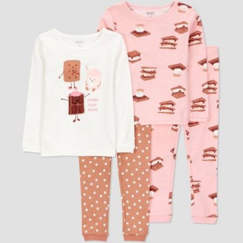 Carter's Just One You® Toddler Girls' 4pc Cotton Long Sleeve Pajama Set
