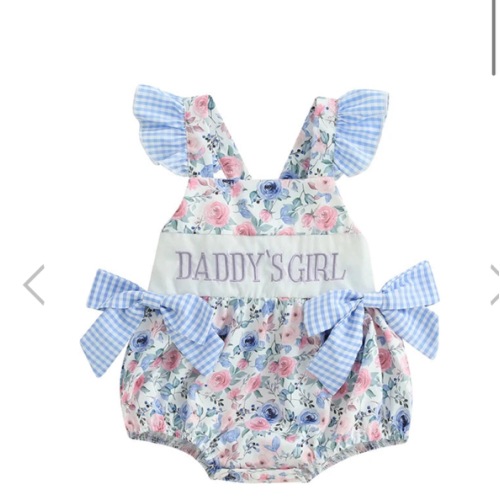 DADDY'S GIRL Floral Romper - Hazel & Bo