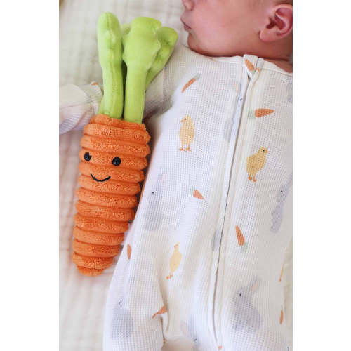 Sweet Peep Bamboo Waffle Zipper Footie