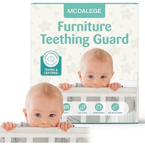 Furniture Edge Protector for Baby - Plastic Crib Protector from Chewing - CPC Certified, CPSC Tested, LFGB Food Grade (118.11 * 1.97in)
